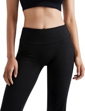 Women Flare Leggings Fold Over Bootcut Yoga Pants Casual