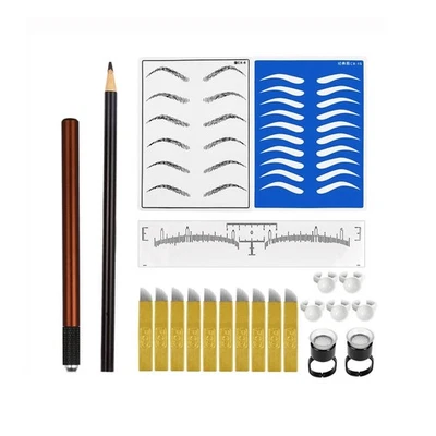 ATOMUS Microblading Tattoo Kit mit Übungshaut Augenbrauen Tattoo Set Semi Permanent