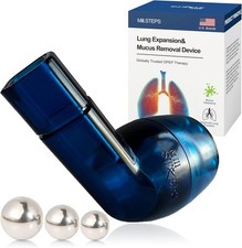 MILLSTEPS Breathing Exercise Device for Lungs,Mucus Relief and Lung...