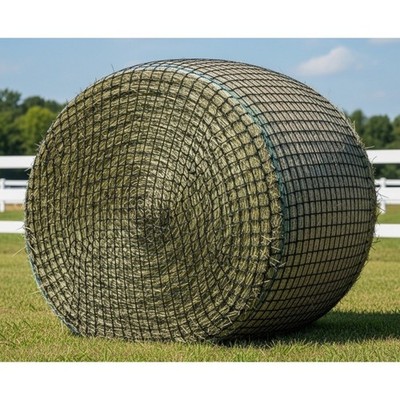 6' x 6' Round Bale Hay Net   Slow Feed, 2'' Openings, Durable, Free Shipping