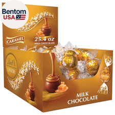 LINDOR Caramel Milk Chocolate Candy Truffles, Milk Chocolate Candy with Smooth,
