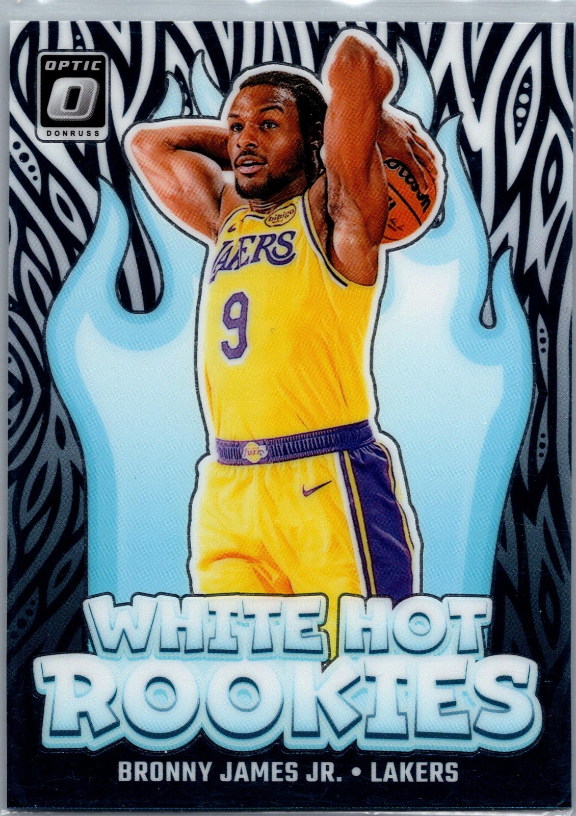 2024-25 Donruss Optic #15 Bronny James Jr. White Hot Rookies Purple