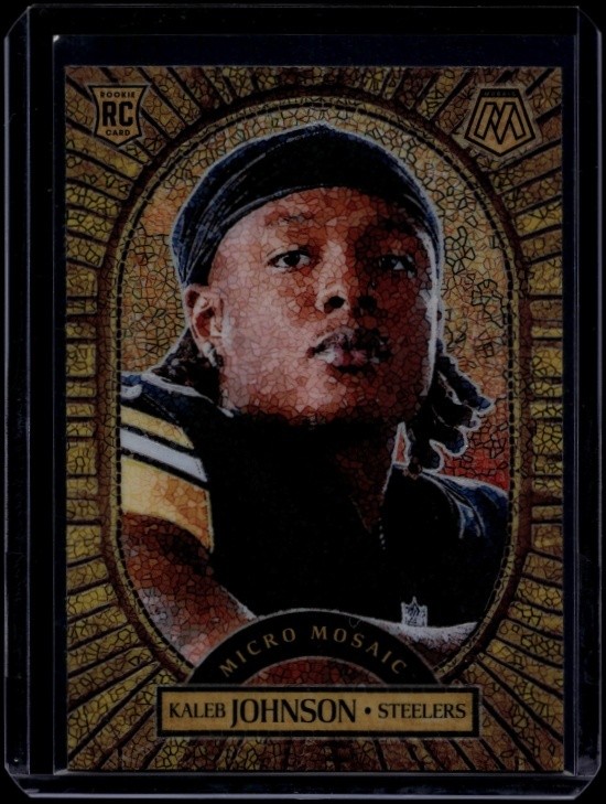 2025 Panini Mosaic Football Kaleb Johnson #4 RC Rookie Micro Mosaic