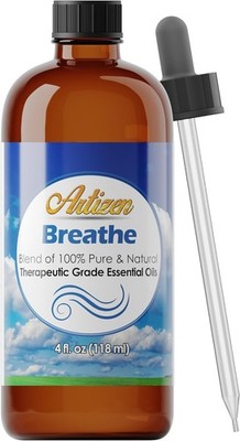 ''Breathe Blend Essential Oil Therapeutic Grade 4Oz Bottle for Aromatherapy (100%