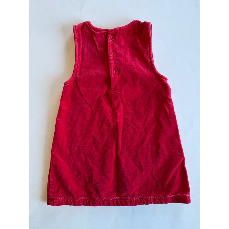 Vestido de vacaciones Sonoma 2T rojo bordado copos de nieve invierno Y2K para niñas pequeñas Foto 2 de 4