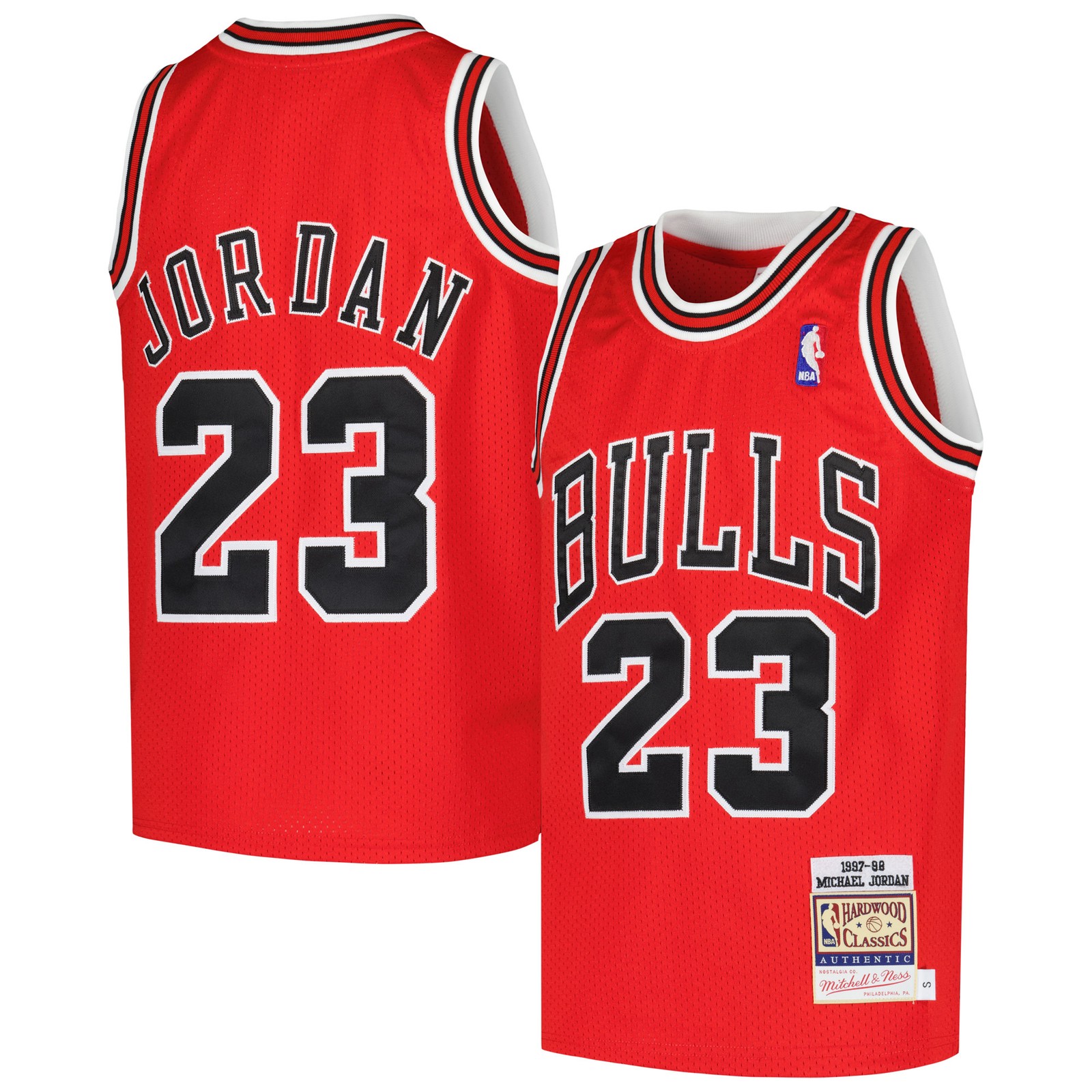 Youth Mitchell & Ness Michael Jordan Red Chicago Bulls Hardwood Classics 1997/98