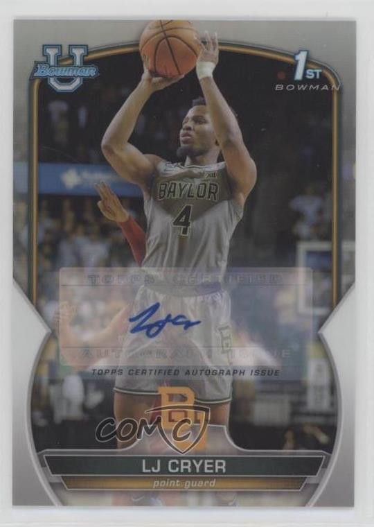 2022-23 Bowman U Chrome Prospect Refractor 130/499 LJ Cryer #87 Auto 19ot