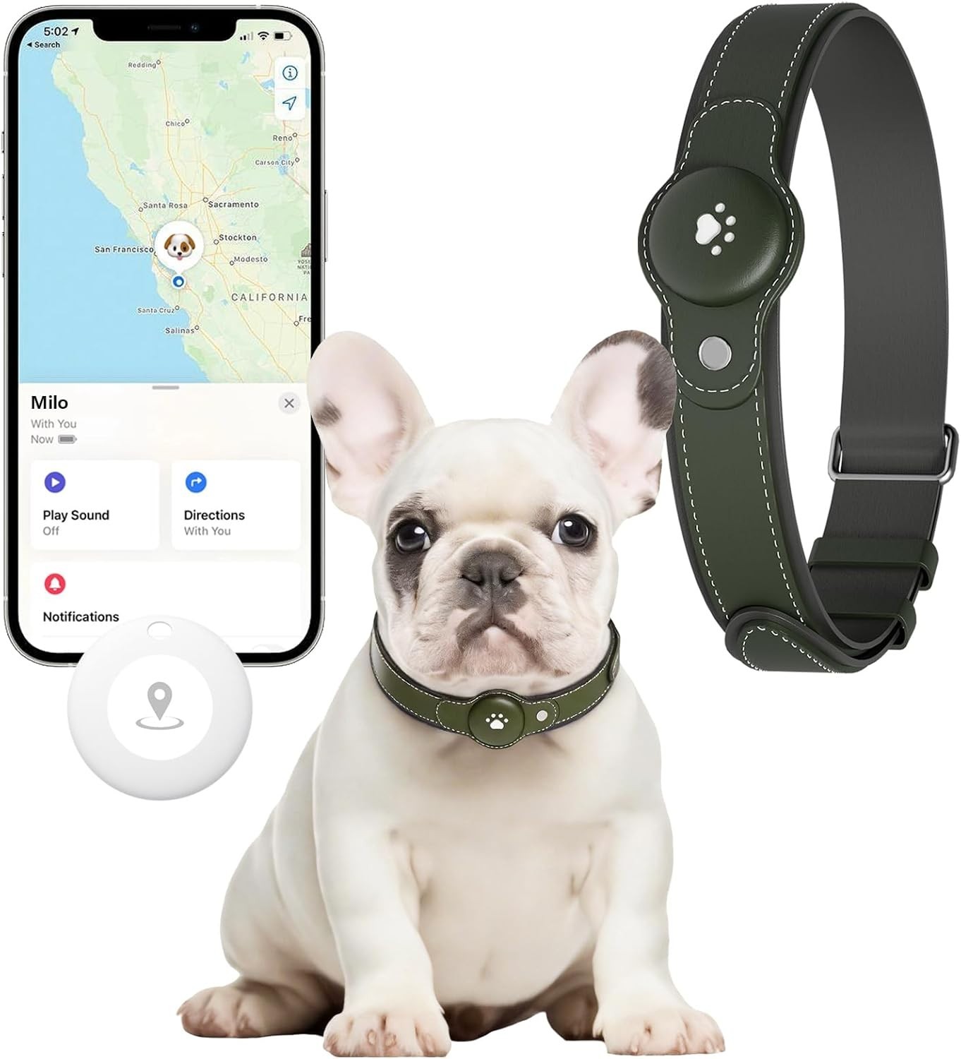 Smart Pet Collar Waterproof Locator GPS Real Time Tracker Anti-lost For Dogs iOS