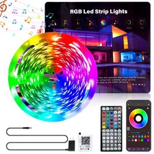 Led Lights for Bedroom 100ft Color Changing RGB Led Strip Lights Music Sync, ...