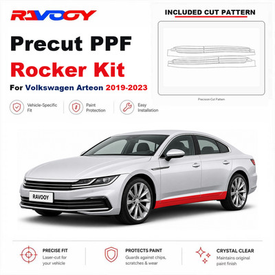 Precut PPF Rocker Panel Kit Clear Bra 8.5mil TPU For 2019-2023 Volkswagen Arteon