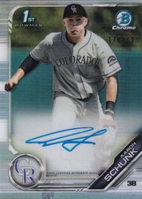 2019 Bowman Chrome Draft Aaron Schunk Chrome Draft Auto /499