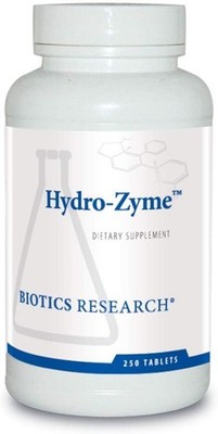 250 Tabs Biotics Research Hydro-Zyme Betaine Hydrochloride HCL Gut Hydrozyme