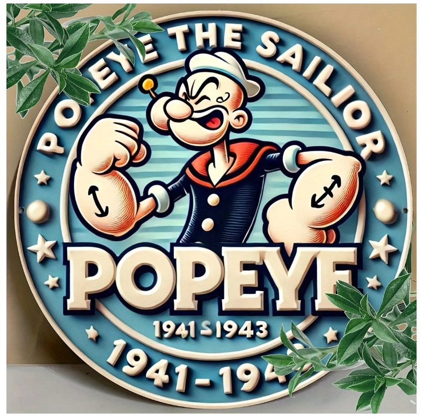Vintage The Sailor Metal Tin Sign Wall Art Decor - 8x8 Inch Round Retro Signage