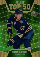 2019-20 Upper Deck Allure Top 50 Green Border #T5036 Victor Olofsson /50 - HKY