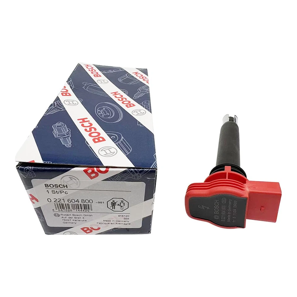 Paquetes de bobinas de encendido superiores rojas Bosch 6 piezas OEM Audi 3.0 3.2 FSI A4 A5 A6 Q5 Q7 NUEVO Foto 3 de 4