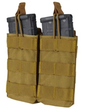 Condor Outdoor MA19-498 Coyote Brown MOLLE Double Open Top Magazine Pouch Mag 