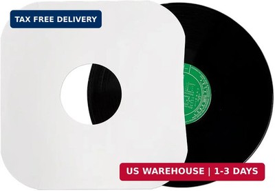sdroceRyaM 12 Inches Vinyl Record Inner Paper Sleeves - 100g Anti-Static White K