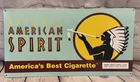 Vintage Natural Spirit Cigarette Sign Native American Tin Metal Embossed 21"