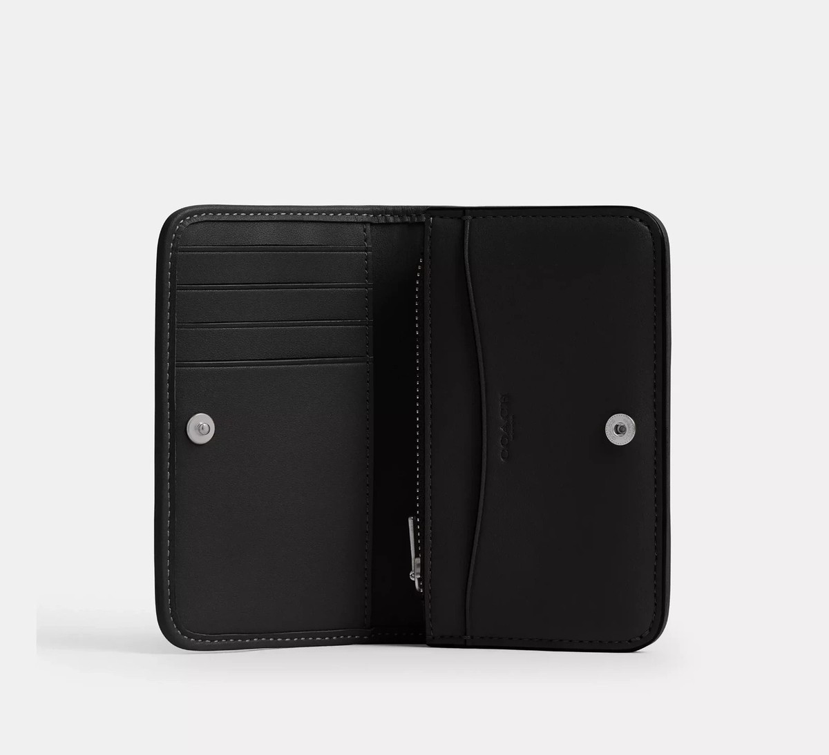 Coach Essential Slim Card Case In Crystal Signature Jacquard 