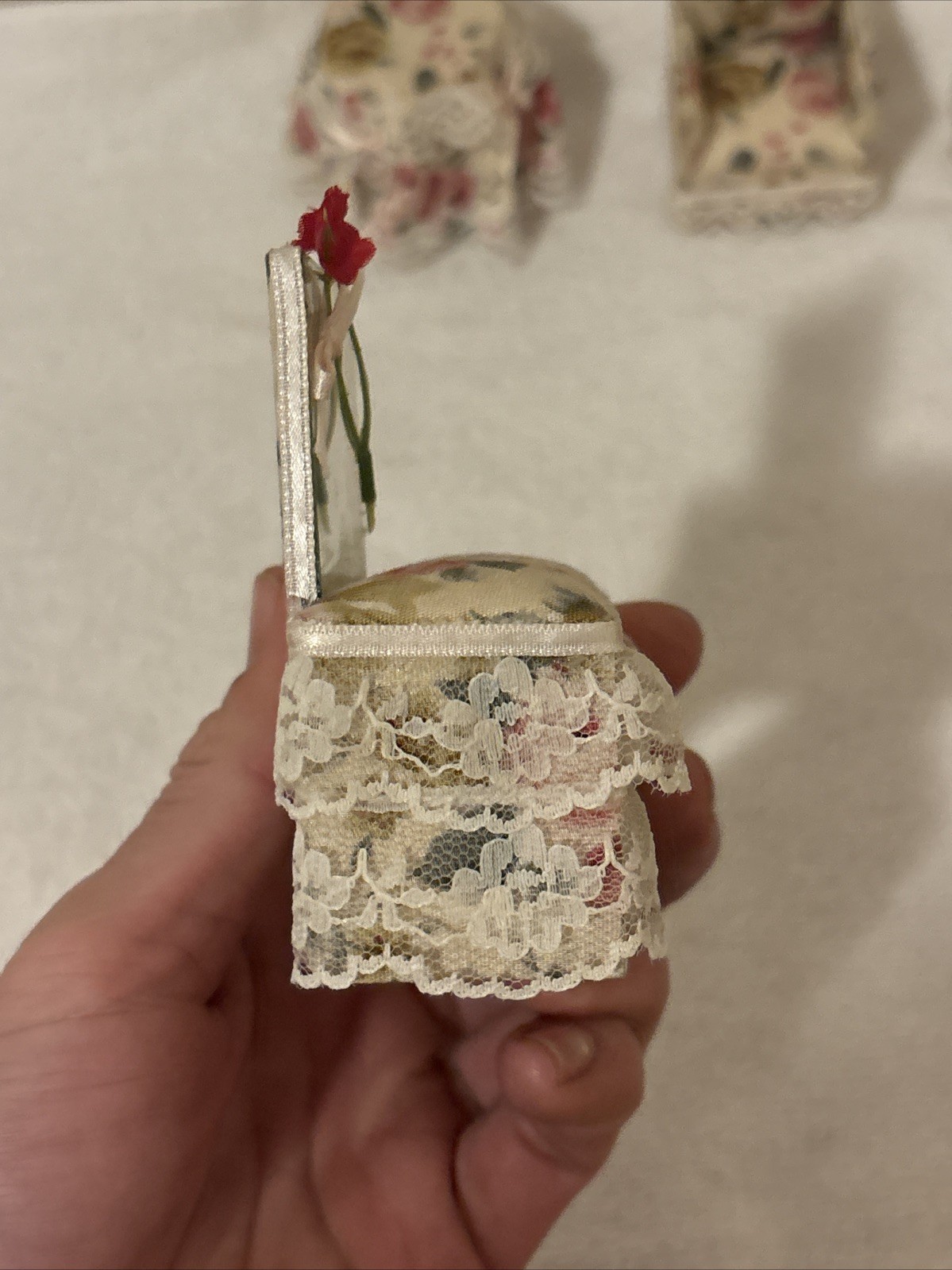 1:12 Scale Vintage Floral Bedroom Set for Dollhouse 6pcs FREE SHIP