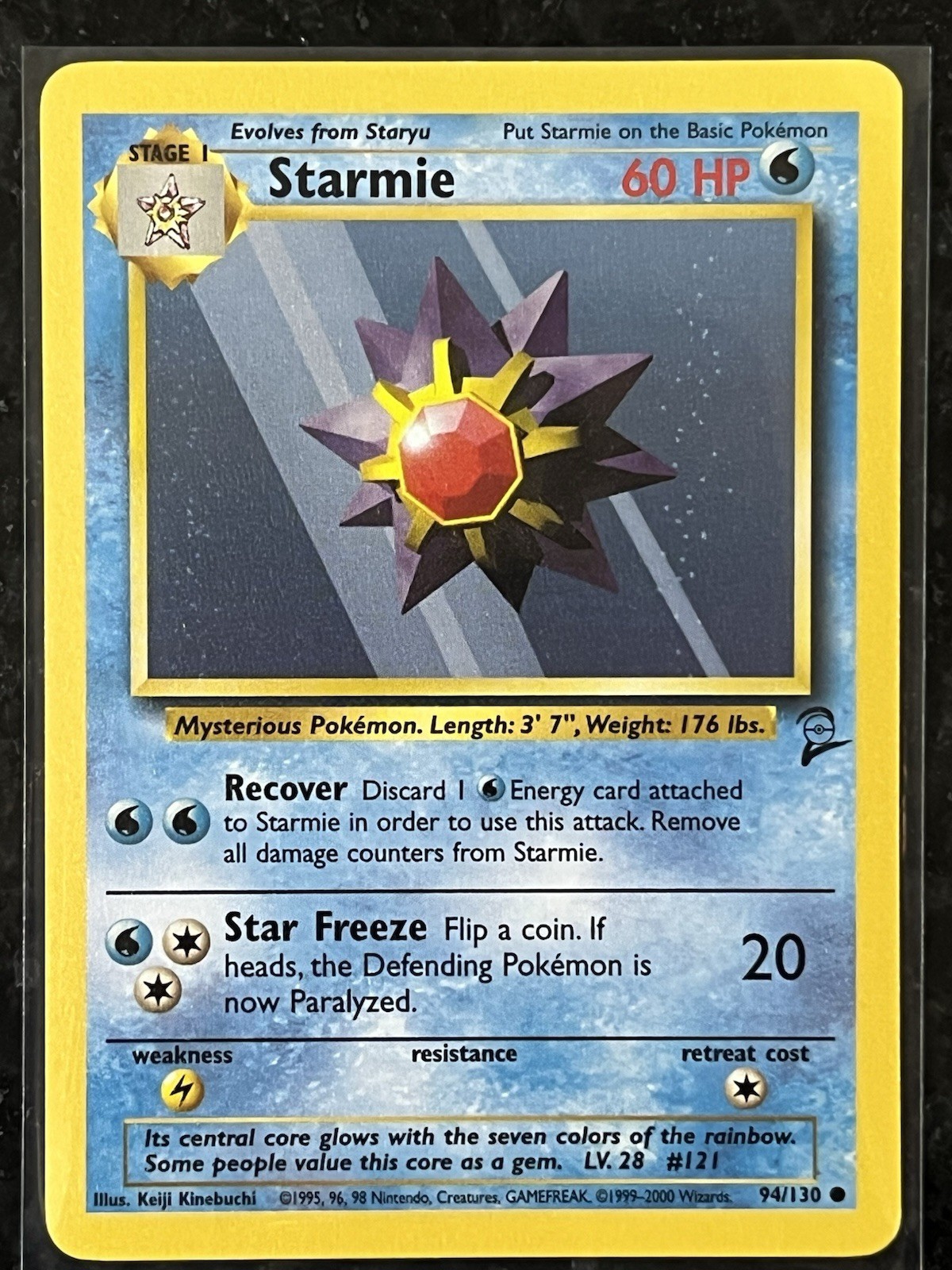 Starmie 94/130 Pokemon Base Set 2 Common LP Card Vintage Vtg Nintendo TCG WOTC