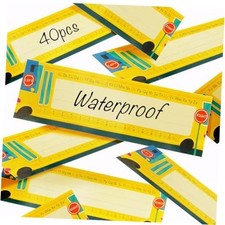 40 PCS Desk Nameplates for Classroom, Name Plate for Desk with Alphabet,