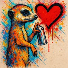 Funny Meerkat Car Sticker 9x9cm - Funny Animal Sticker for Car