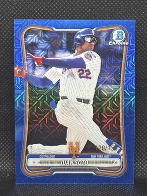 New!! 2026 Bowman Chrome #67 Blue Mojo Refractor Juan Soto /150  New York Mets