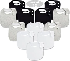 Baby Bibs Soft and Absorbent Organic Cotton Bandana Drool Bibs Set for Boys Girl