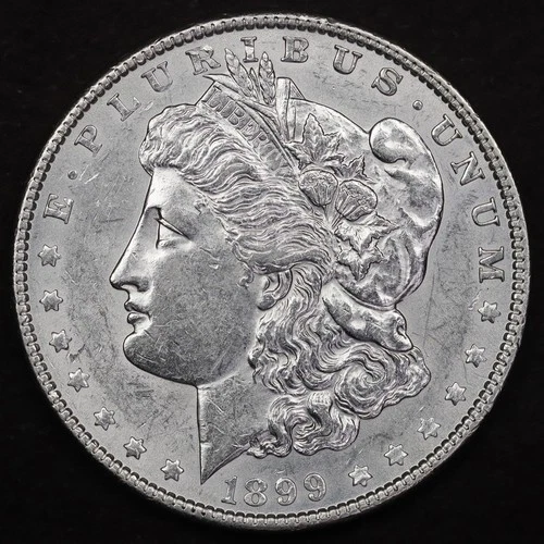 1899 $1 Morgan Silver Dollar - Uncirculated Details Cleaned