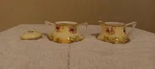 Rs germany porcelian cream & sugar covered bowl vtg