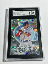 2021 Bowman Chrome Blaze Jordan /150 Atomic 40-Man Futures SGC 10