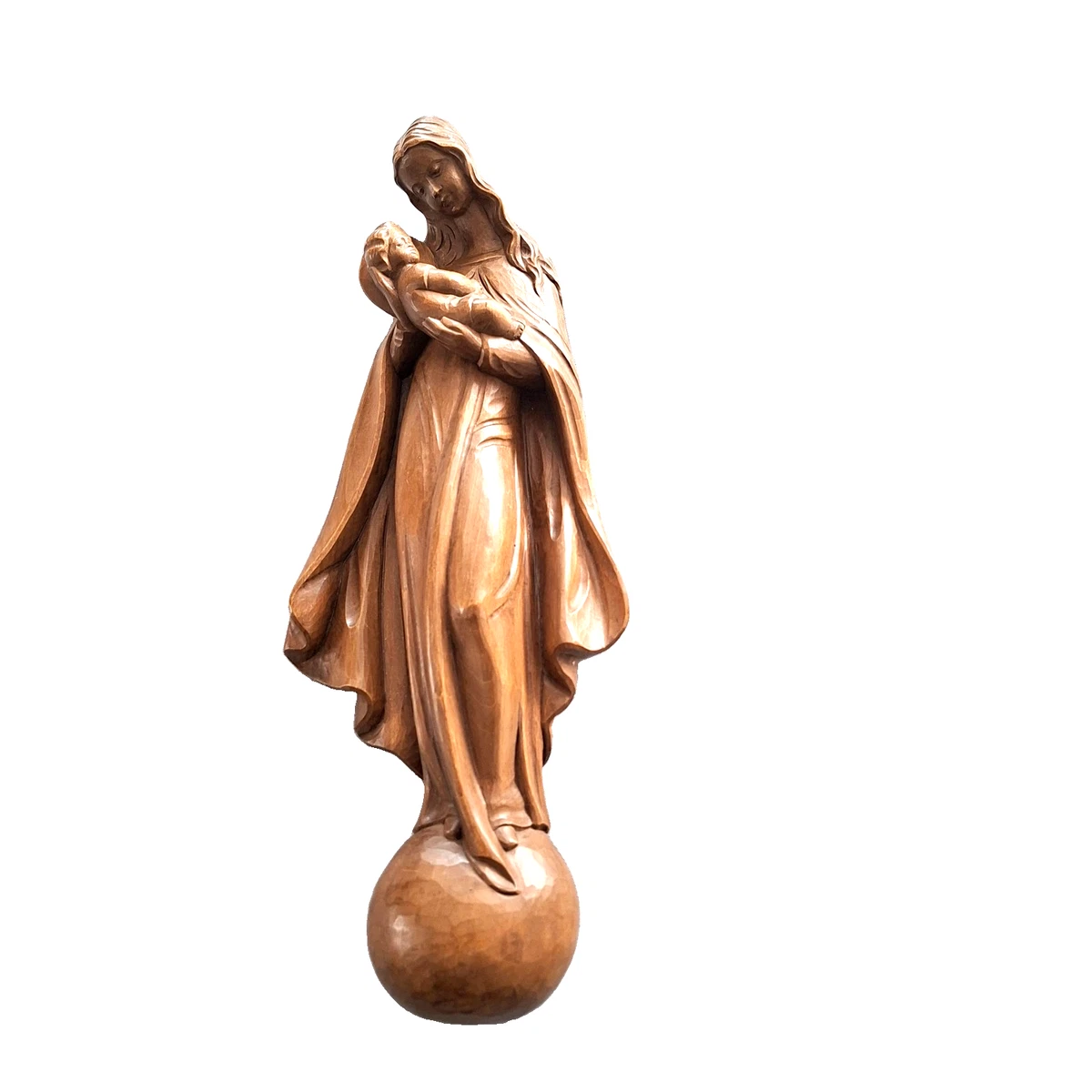 Holzfigur Maria mit Jesuskind 37 cm