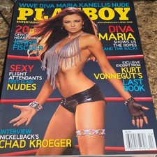 Vtg Playboy Magazine April 2008 WWE Diva Maria Kanellis Cover Illustrated