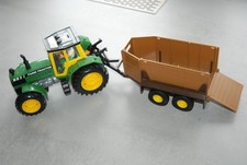 DICKIE Spielzeug TRAKTOR ca. 18x10cm mit HÄNGER „Farm Tractor“ ca. 21x9cm