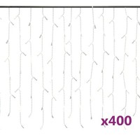 Led-Vorhang Mit Eiszapfen 10 M 400 Led Blau 8 Funktionen