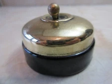 Vintage brown vitreous and brass toggle light switch by Crabtree, good conditio