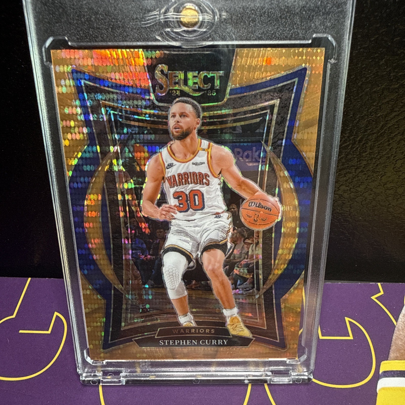 2024-25 Panini Select - Concourse Stephen Curry #7 Neon Orange Pulsar Prizm /18