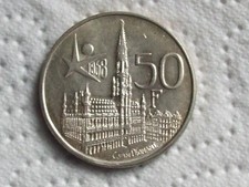 Belgien 50 Francs  1958  12,5 g  835. Silber  Durchmesser 30 mm