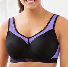 GLAMORISE Black/Purple Underwire High Impact ...
