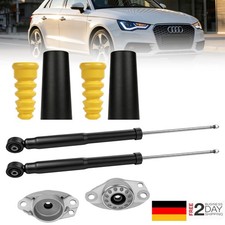 2x STOßDÄMPFER +DOMLAGER +PROTECTION-KIT HINTEN FÜR AUDI A1 8X VW FOX POLO 9N 6R