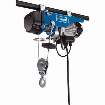 Scheppach elektrischer Seilzug Seilwinde HRS250 Seilhebezug Flaschenzug 250 kg