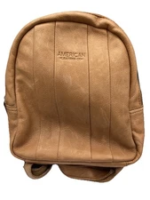 American Leather Co. Women's Distressed Leather Backpack Tan Brown