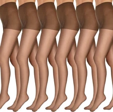 Everyday Control Top Sheer Toe Pantyhose for All Day Comfort, 100% Nylon