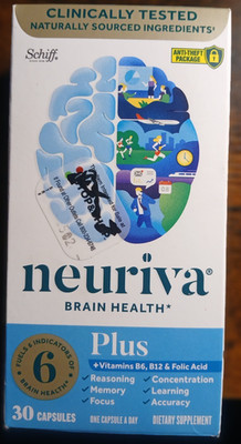 Schiff Neuriva Brain Health Plus 30 Capsules Exp. 08/2027+ New