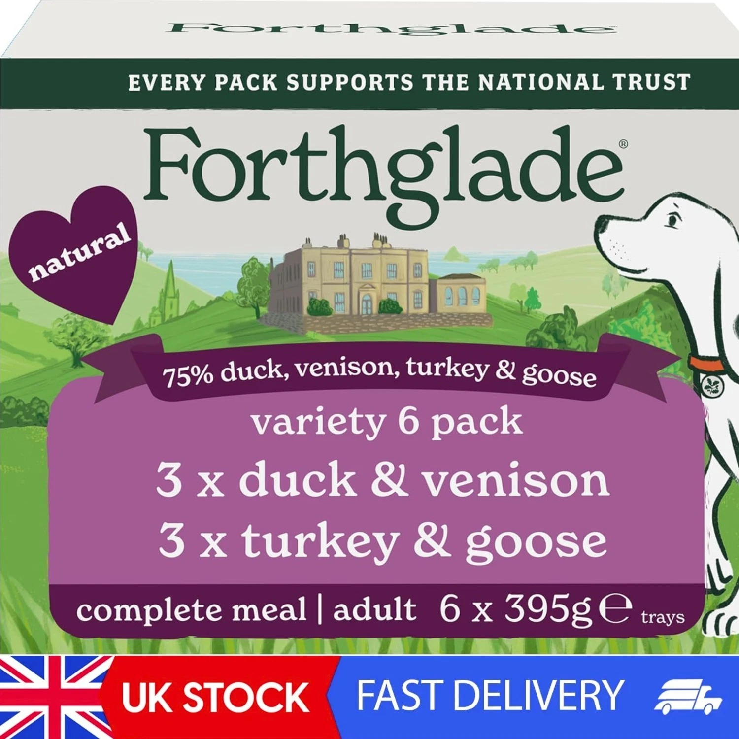 Wet Dog Food, National Trust Variety Pack - Grain Free & Hypoallergenic Dog