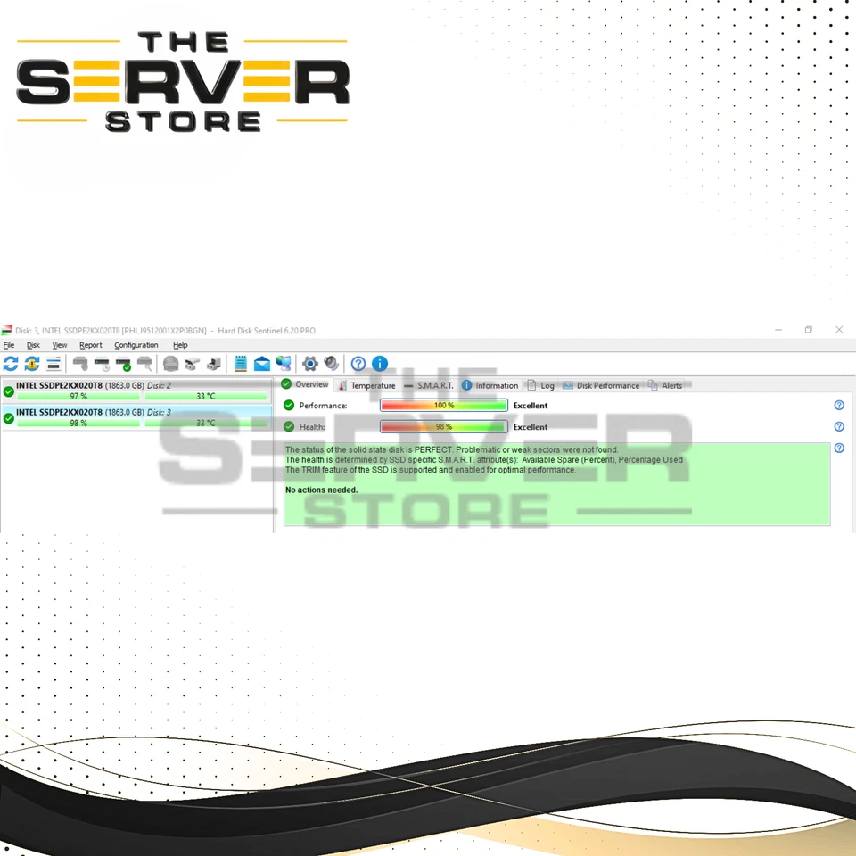 Dell 2TB NVMe x4 U.2 PCIe 3.0 2.5" SSD Intel DC P4510 SSDPE2KX020T8 0D4CC6 D4CC6 - Image 3 of 3