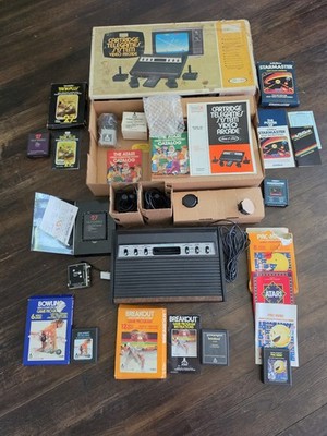 Vintage Sears Tele-Games Video Arcade System Model 637.99743 CIB Bundle + 6...