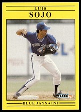 1991 Fleer Luis Sojo Toronto Blue Jays #184