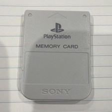 Sony PlayStation 1 Memory Card SCPH-1020 Gray Console-Specific